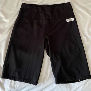 Black bicycle shorts. Size large